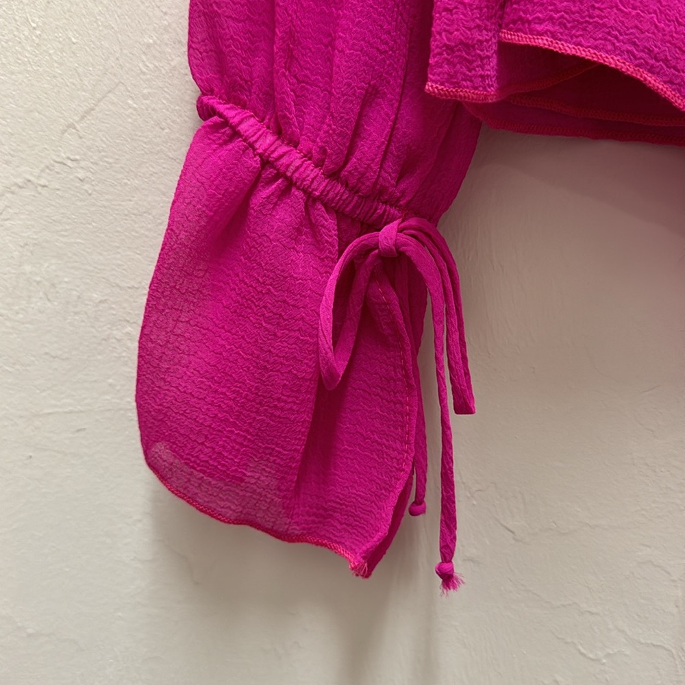 Show Me Your MuMu Pink Ruffle Blouse - Picture 7 of 8